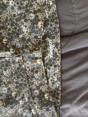 SONOMA Olive and Gray Floral Print Leggings